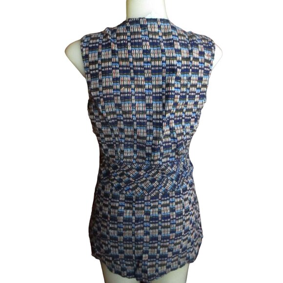 True Vintage Women's Vest Small 7/8 Top Vest 1960s Frock Mod Japan Burlap Knit - Picture 6 of 11